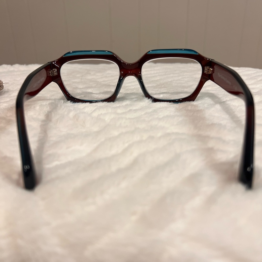 Elegant Teal and Brown Women's Readers Eyeglasses +1.25 - Picture 2 of 3